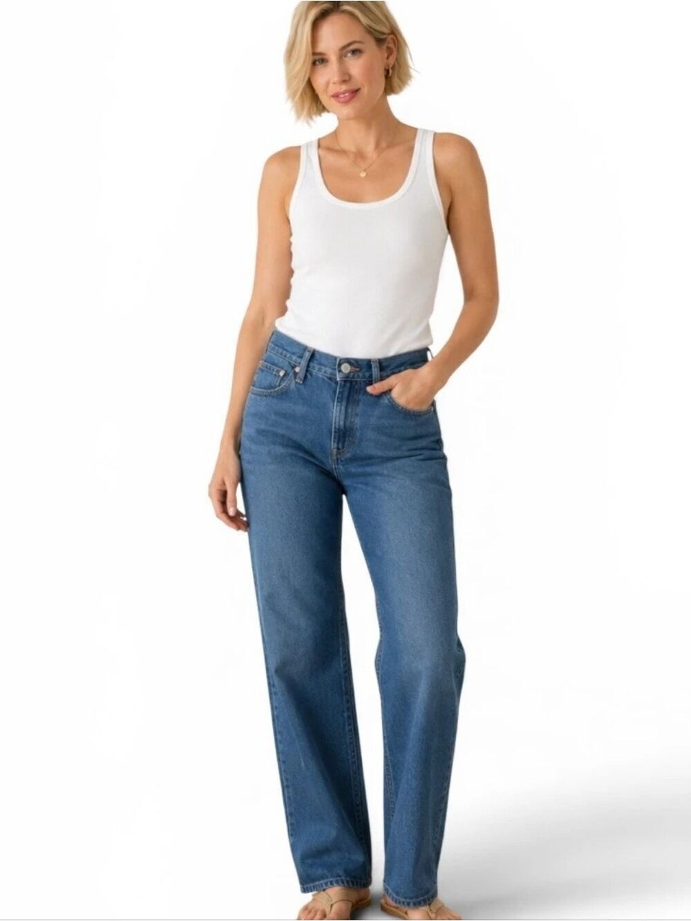 Levi’s 550 Relaxed Fit Medium Wash Straight Leg Jeans Size 16 (28W x 28L)